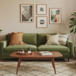 How to Style a Green Sofa with Walnut Accents for Cozy Charm