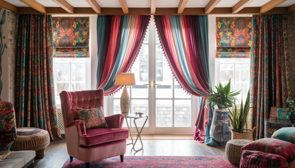 The Boho Aesthetic Unique Window Treatments from Curtains to Blinds