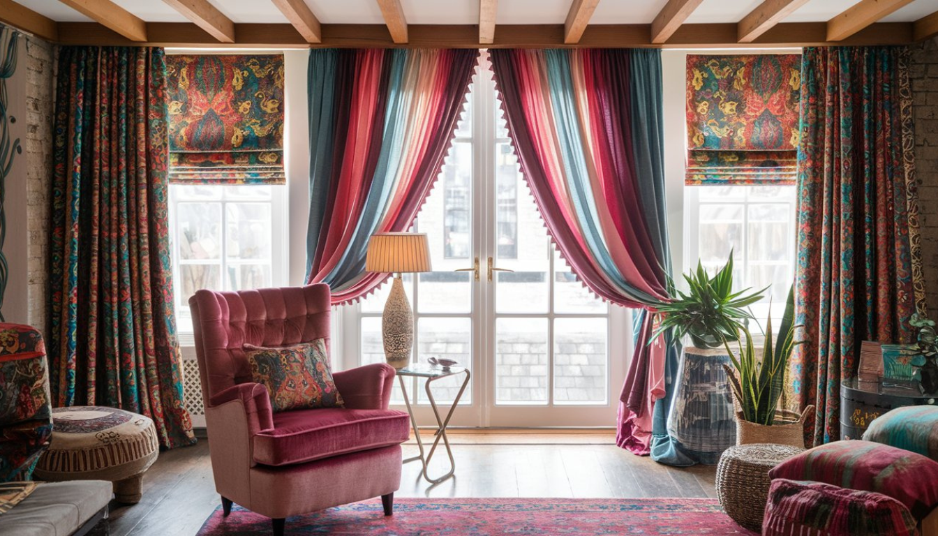 Read more about the article The Boho Aesthetic: Unique Window Treatments from Curtains to Blinds